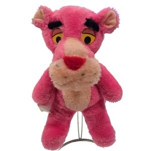 Vintage 1980 Pink Panther Plush Mighty Star 10" Yellow Eyes United Artists Retro